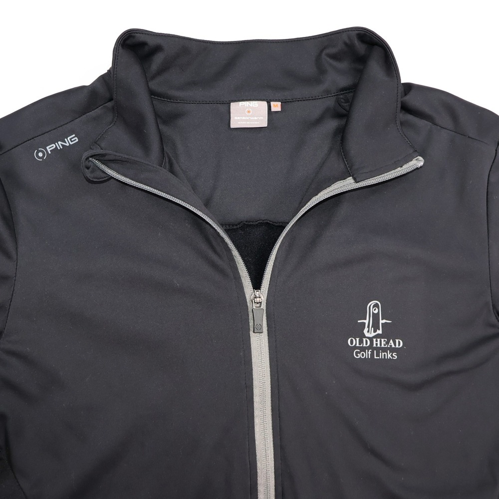 Ping Old Head Golf Links Ireland Sensorwarm Full Zip Jacket Black Mens Medium